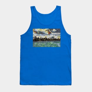 Abstract Caribbean Beach Brick Art Tank Top